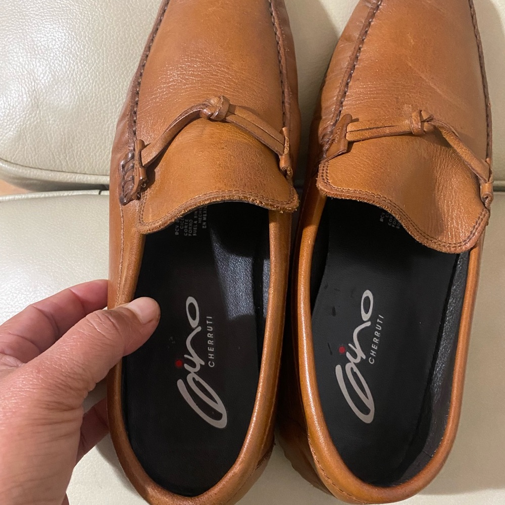 Choes s Gino Cherruti Slide On Brown Loafers. Size 6  mocasín Shoes - Picture 2 of 14